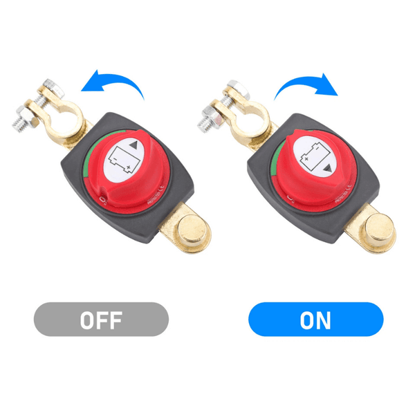 Battery Disconnect Switch 12-48V - Power Cut Master Isolator for Cars, RVs & Boats