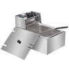 Stainless Steel Electric Fryer - 6L Capacity, 2500W