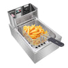 Stainless Steel Electric Fryer - 6L Capacity, 2500W