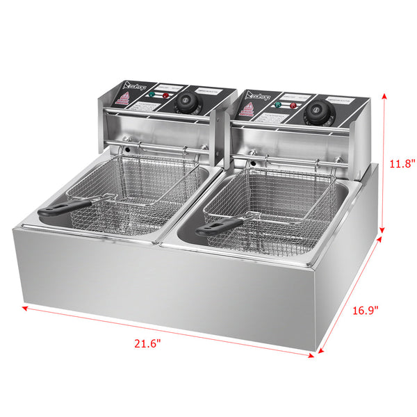 Electric Fryer - Stainless Steel, 12L Capacity, EH82 5000W