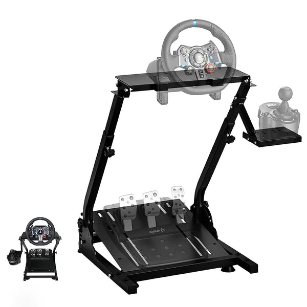 Adjustable Racing Steering Wheel Stand - Compatible with Logitech & Thrustmaster