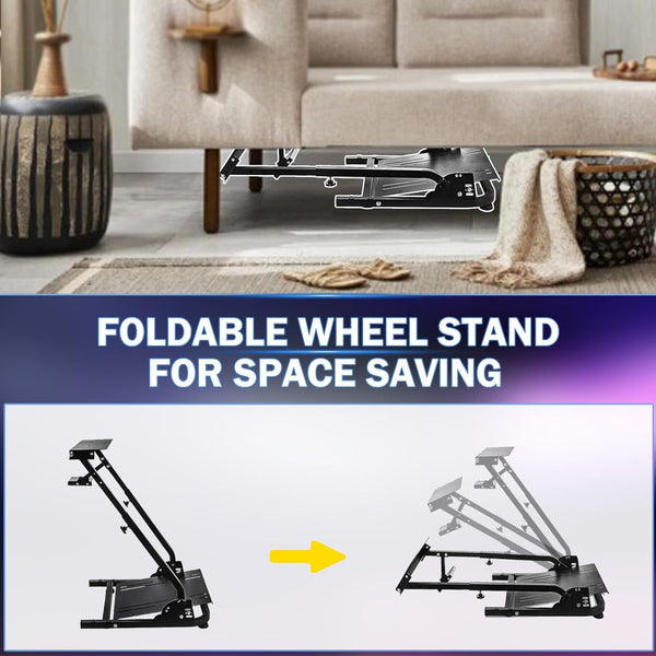 Adjustable Racing Steering Wheel Stand - Compatible with Logitech & Thrustmaster