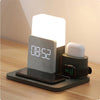 4 in 1 Fast Wireless Charger Station & Lamp With Alarm Clock