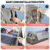 3-in-1 Diaper Bag Backpack - Foldable Bed & Mosquito Net