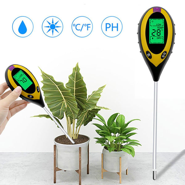 Soil pH Meter - 4 in 1 Soil pH, Temperature, Moisture and Sun light Meter