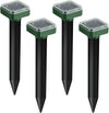Outdoor Waterproof Solar Mole Snake and Mouse Repellent, 4 Pcs