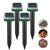 Outdoor Waterproof Solar Mole Snake and Mouse Repellent, 4 Pcs