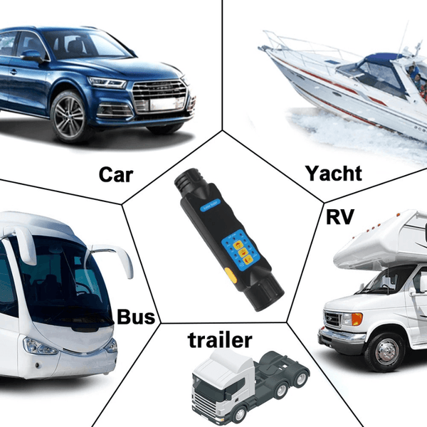 7 Pin Round Plug Socket 12V Trailer Tester – Quick, Accurate Wiring Diagnosis for Cars, Trucks, RVs & Trailers