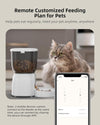 WiFi Cat Feeder: App-Controlled, 15 Portions, Dual Power - 10 Meals/Day (4L)
