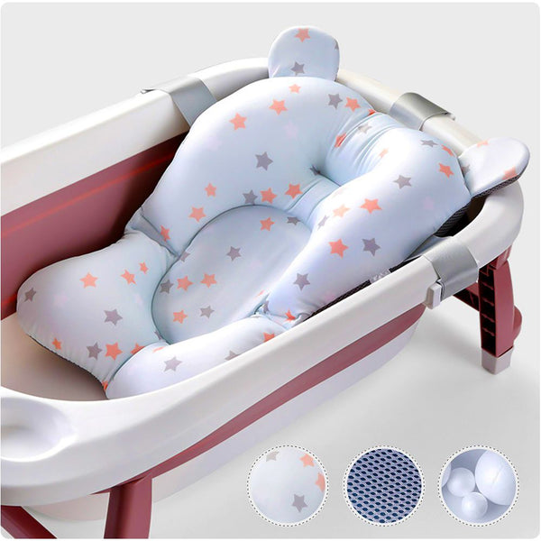 Premium Portable Baby Bathtub Cushion - Anti-Slip & Soft