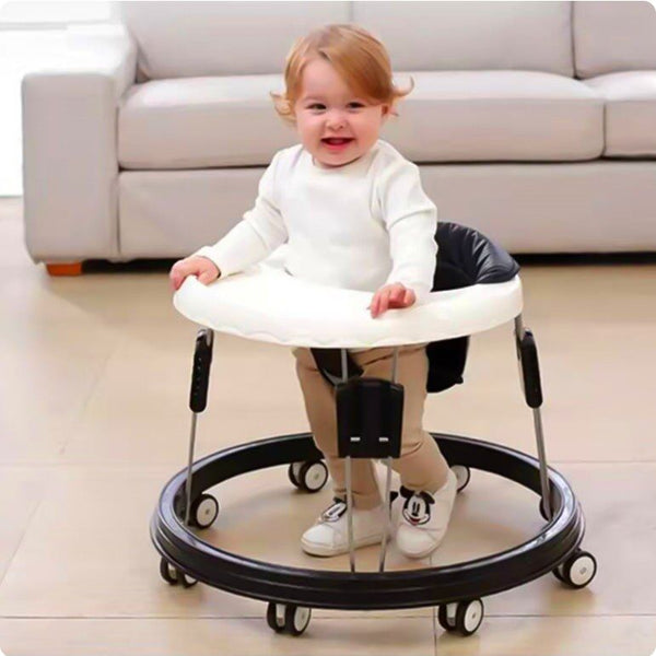 Safe Baby Walker Anti Rollover - Adjustable, Foldable & Comfortable