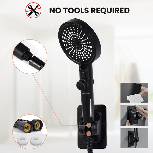 High Pressure Hand Held Shower Head With Hose, PowerPulse Massage