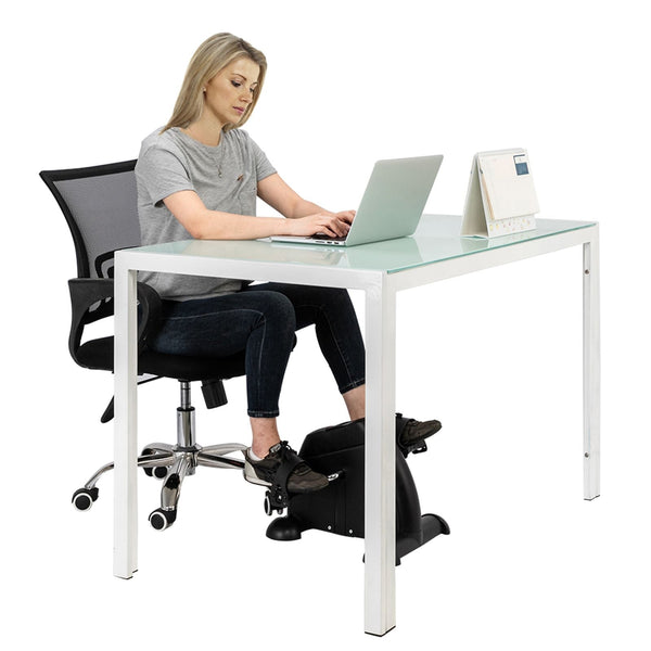 Foldable Under Desk Stationary Exercise Bike, Black