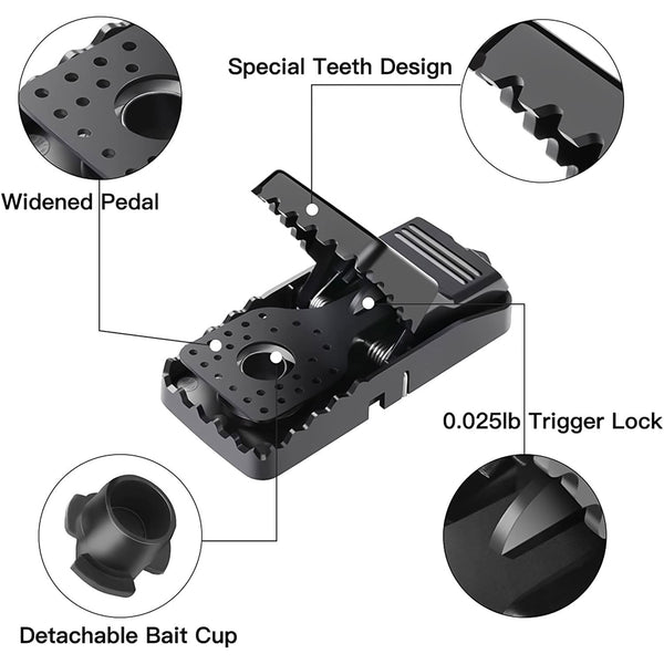 Quick Effective Sanitary Safe Mouse Trap, 6 Pack