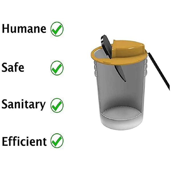 HUMANE Mouse Rat Rodent Trap - Flip & Slide 5 Gallon Bucket Lid Multi Catch Rodent Trap