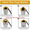 HUMANE Mouse Rat Rodent Trap - Flip & Slide 5 Gallon Bucket Lid Multi Catch Rodent Trap