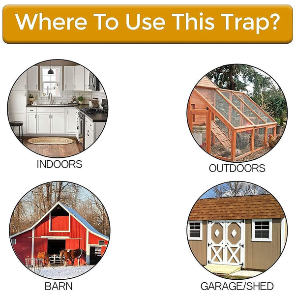 HUMANE Mouse Rat Rodent Trap - Flip & Slide 5 Gallon Bucket Lid Multi Catch Rodent Trap