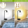 Set of 2 Industrial Touch Control Table Lamps