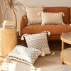 Geometric boho-style pillowcases