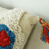 Boho Chic Pillow Case with Moroccan Nordic Pattern and Tufted Texture
