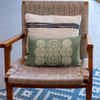 Green aesthetic shape Sofa Pillow Cover