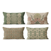 Green aesthetic shape Sofa Pillow Cover