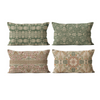 Green aesthetic shape Sofa Pillow Cover