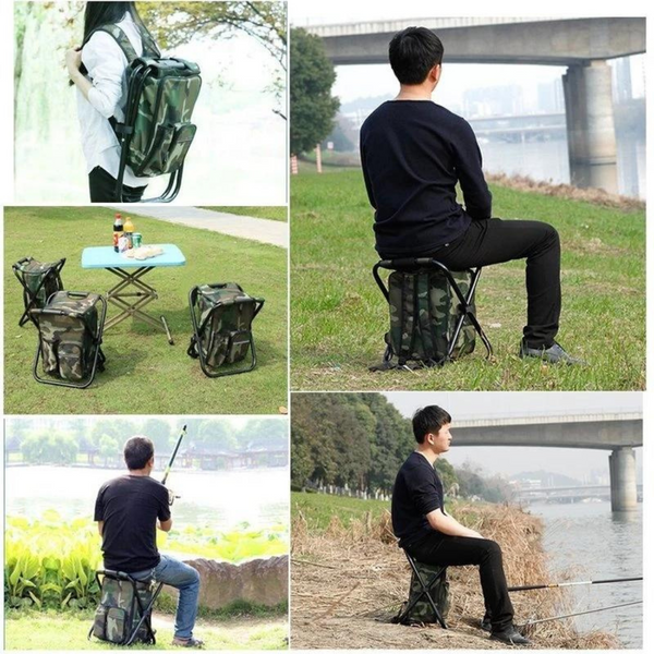 Backpack Stool, Outdoor Folding Camping Fishing Chair