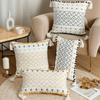 Geometric boho-style pillowcases