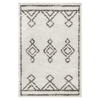 Large Rug Off-White Rug Boho Look Design With a Diamond Pattern 5' 3" x 7' 7"