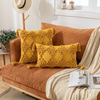 Boho Chic Pillow Case with Moroccan Nordic Pattern and Tufted Texture