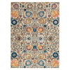 Luxurious Persian Motif Floral Rug, Ivory/Multicolor, 5'3" x 7'3"