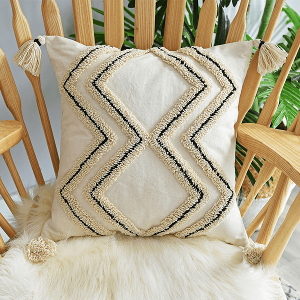 Moroccan Style Decorative Cozy Pillow Cover