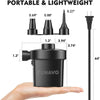 FUNAVO Portable Electric Air Pump - Quick-fill 130W, 3 Nozzles, Inflates/Deflates for Pools, Mattresses, Boats - 110V