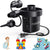 FUNAVO Portable Electric Air Pump - Quick-fill 130W, 3 Nozzles, Inflates/Deflates for Pools, Mattresses, Boats - 110V
