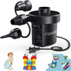 FUNAVO Portable Electric Air Pump - Quick-fill 130W, 3 Nozzles, Inflates/Deflates for Pools, Mattresses, Boats - 110V