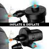FUNAVO Portable Electric Air Pump - Quick-fill 130W, 3 Nozzles, Inflates/Deflates for Pools, Mattresses, Boats - 110V