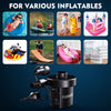 FUNAVO Portable Electric Air Pump - Quick-fill 130W, 3 Nozzles, Inflates/Deflates for Pools, Mattresses, Boats - 110V