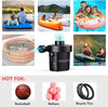 FUNAVO Portable Electric Air Pump - Quick-fill 130W, 3 Nozzles, Inflates/Deflates for Pools, Mattresses, Boats - 110V