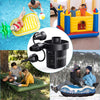 FUNAVO Portable Electric Air Pump - Quick-fill 130W, 3 Nozzles, Inflates/Deflates for Pools, Mattresses, Boats - 110V