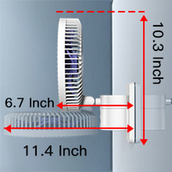 Devitco Compact 8-Inch Wall Mount Fan with Remote Control