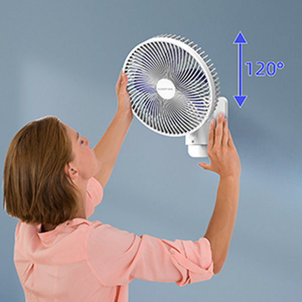 Devitco Compact 8-Inch Wall Mount Fan with Remote Control