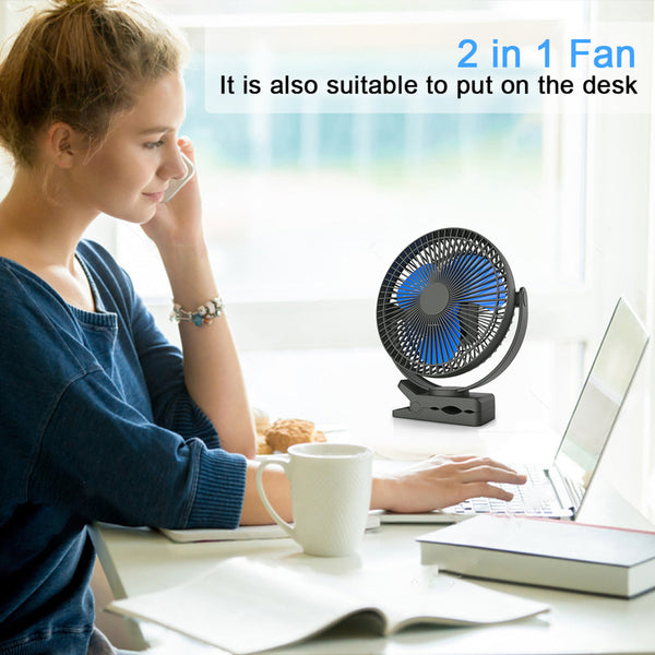Devitco 8-Inch Battery Operated Clip on Portable Fan