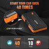 ZEVZO 1000A Peak Portable Car Jump Starter - 12V Booster Pack with Smart Clamps & USB Charge