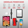 DBPOWER Car Jump Starter: Peak 1600A, 18000mAh, Portable Booster with Smart Charging, LCD, Intelligent Clamps - DJS90 (Red/Black)