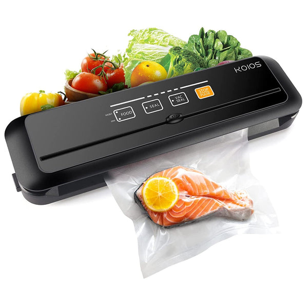 KOIOS Vacuum Sealer: 86Kpa Auto Food Sealer, Built-in Cutter, Starter Kit, Dry & Moist Modes, VS6621