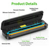 KOIOS Vacuum Sealer: 86Kpa Auto Food Sealer, Built-in Cutter, Starter Kit, Dry & Moist Modes, VS6621