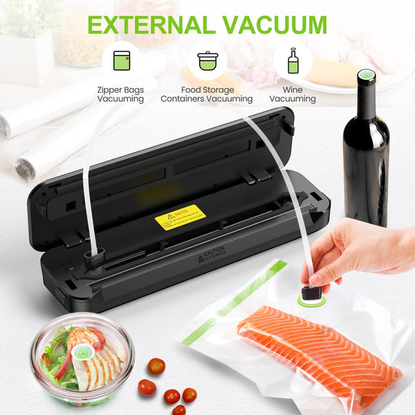 KOIOS Vacuum Sealer: 86Kpa Auto Food Sealer, Cutter, Pulse Function, Compact Design, VS6621