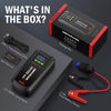 DBPOWER 2000A Jump Starter: Portable Car Battery Booster (Up to 8.0L Gas, 6.5L Diesel) with LCD Display & Smart Cables - ET03