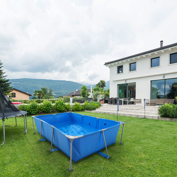 Portable Metal Frame Rectangular Swimming Pool - Easy Set Up for Family Fun